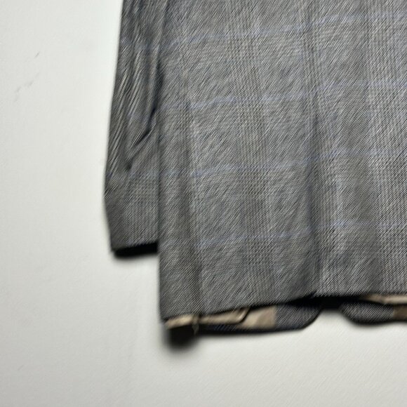 VTG Bill Blass Sport Coat Jacket Casual Men 40R Glen Check Pattern Wool 90s Prep - Picture 15 of 15